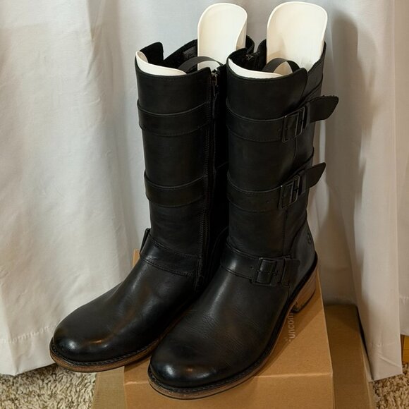 Dr. Martens Black Leather Jolie Biker Boots - SZ 8.5 - Picture 3 of 10